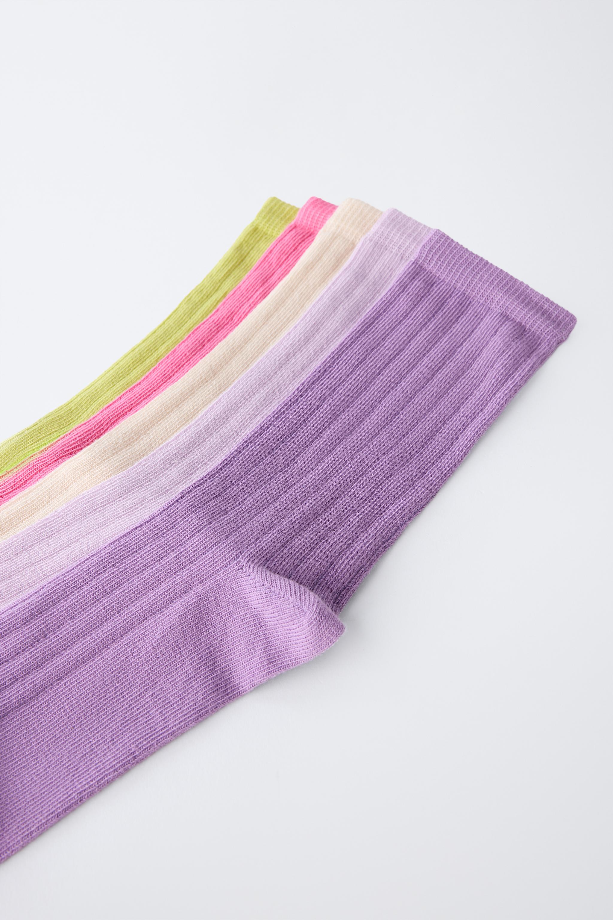 FIVE-PACK OF LONG RIBBED SOCKS